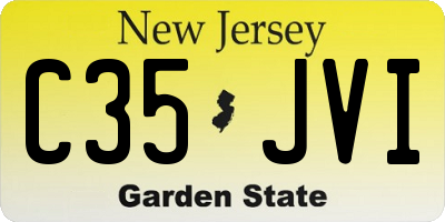NJ license plate C35JVI
