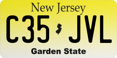 NJ license plate C35JVL