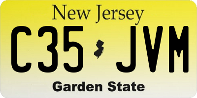 NJ license plate C35JVM
