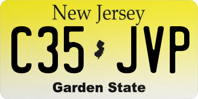NJ license plate C35JVP