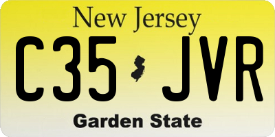 NJ license plate C35JVR