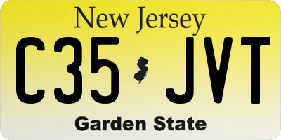 NJ license plate C35JVT