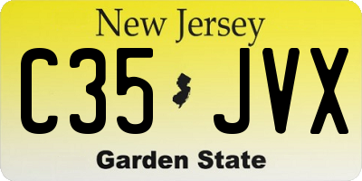 NJ license plate C35JVX
