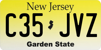 NJ license plate C35JVZ
