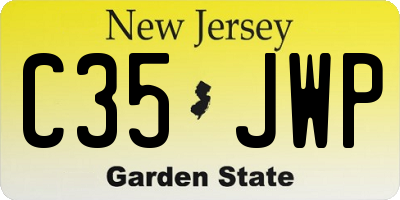 NJ license plate C35JWP