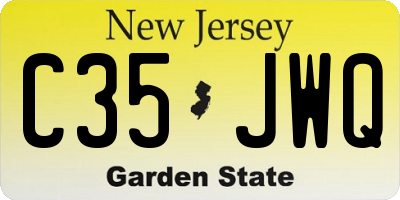 NJ license plate C35JWQ