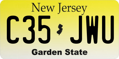 NJ license plate C35JWU