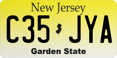 NJ license plate C35JYA