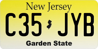NJ license plate C35JYB