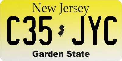 NJ license plate C35JYC