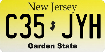 NJ license plate C35JYH