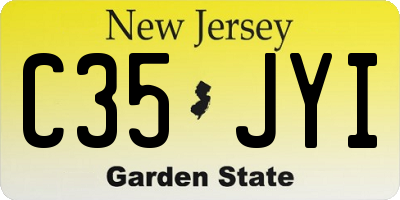 NJ license plate C35JYI