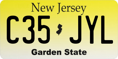 NJ license plate C35JYL