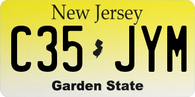 NJ license plate C35JYM