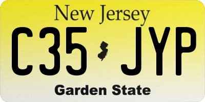 NJ license plate C35JYP