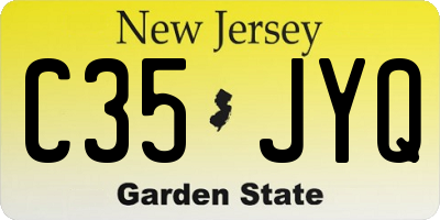 NJ license plate C35JYQ