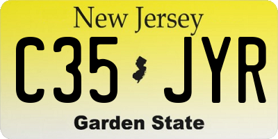 NJ license plate C35JYR