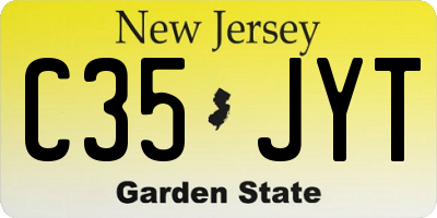 NJ license plate C35JYT
