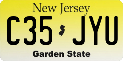 NJ license plate C35JYU