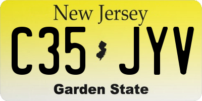 NJ license plate C35JYV