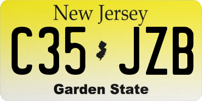 NJ license plate C35JZB