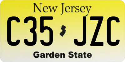NJ license plate C35JZC