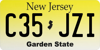 NJ license plate C35JZI
