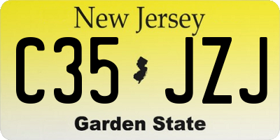 NJ license plate C35JZJ