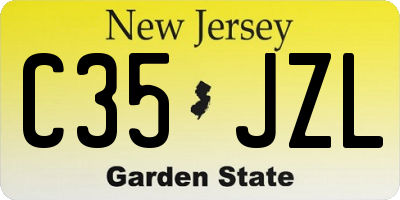 NJ license plate C35JZL