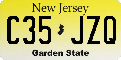 NJ license plate C35JZQ