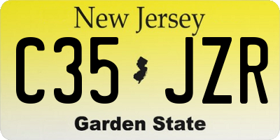 NJ license plate C35JZR