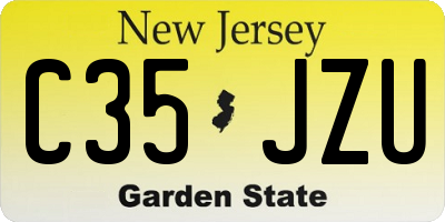 NJ license plate C35JZU
