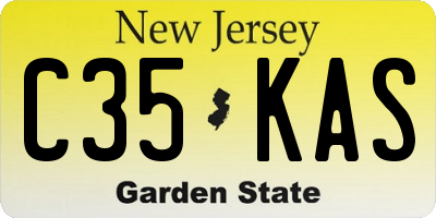 NJ license plate C35KAS