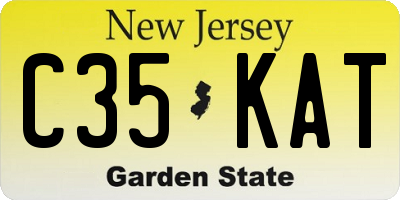 NJ license plate C35KAT