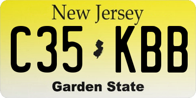 NJ license plate C35KBB