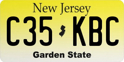 NJ license plate C35KBC