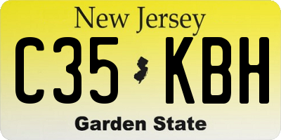 NJ license plate C35KBH