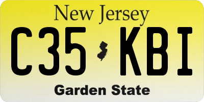 NJ license plate C35KBI