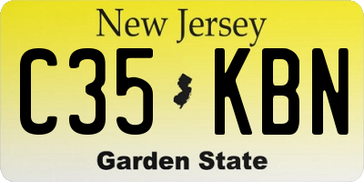 NJ license plate C35KBN