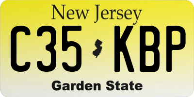 NJ license plate C35KBP