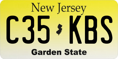 NJ license plate C35KBS