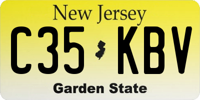 NJ license plate C35KBV