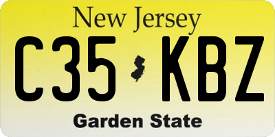 NJ license plate C35KBZ
