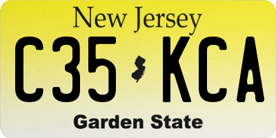 NJ license plate C35KCA
