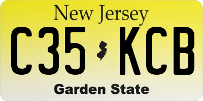 NJ license plate C35KCB