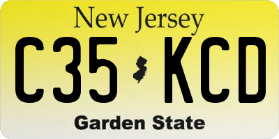 NJ license plate C35KCD