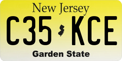 NJ license plate C35KCE