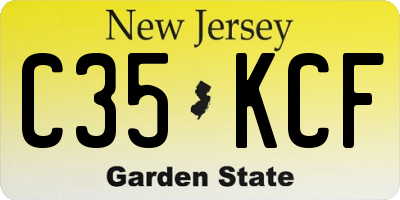 NJ license plate C35KCF