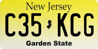 NJ license plate C35KCG