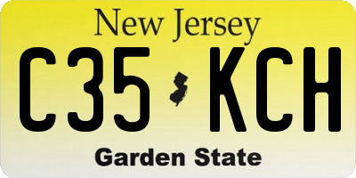 NJ license plate C35KCH